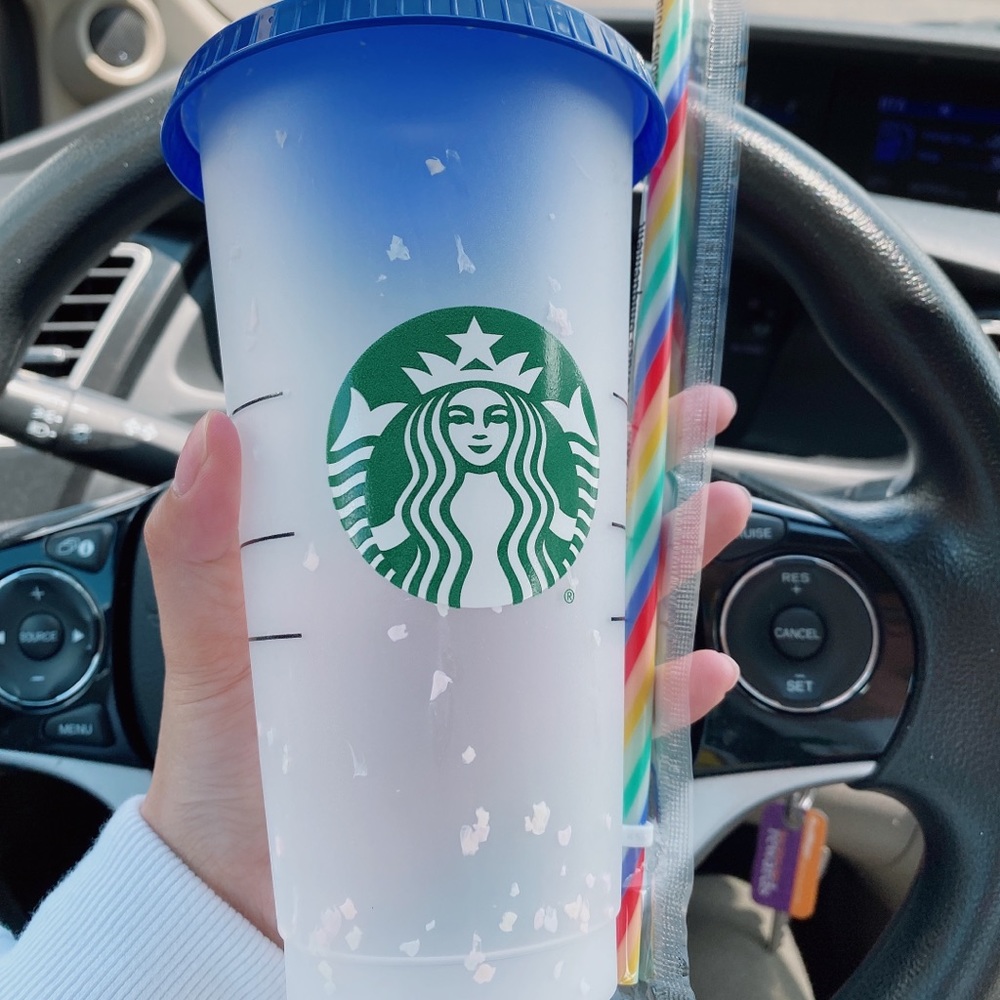 Starbucks confetti changing color cup Summer 2020